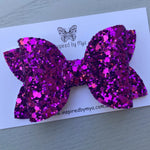 Alani Bow - Magenta Purple Glam Glitter