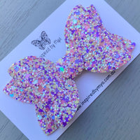 Alani Bow - Purple Pink Mix Glitter