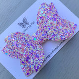 Alani Bow - Purple Pink Mix Glitter