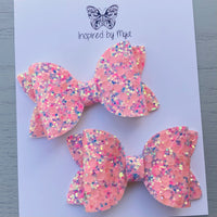 Small Alani Piggy Clip Pair - Pink & Blue Mix Glitter