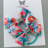 Elastic Bow Piggy Pair - Mermaids