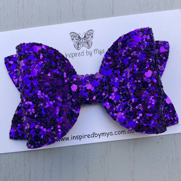 Alani Bow - Hot Purple Glitter