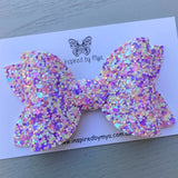 Alani Bow - Purple Pink Mix Glitter