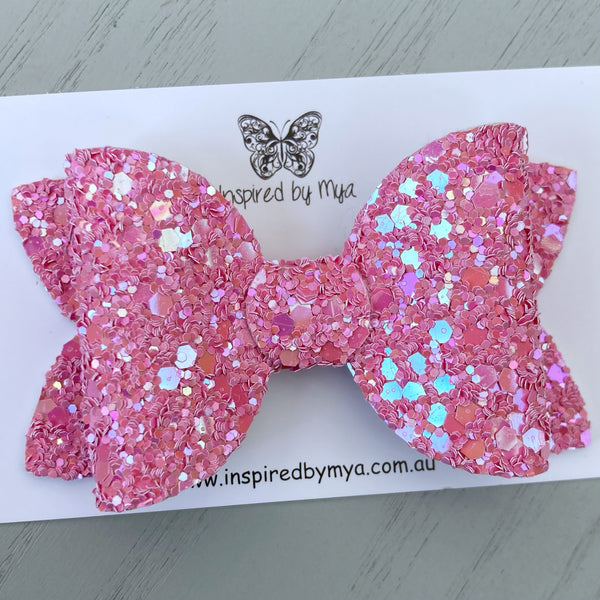 Alani Bow - Pink Glitter