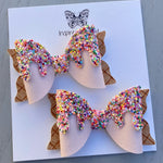 Ice Cream Bow Piggy Clip Pair