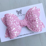 Alani Bow - Pastel Pink Glitter