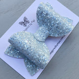 Alani Bow - Pastel Blue Glitter