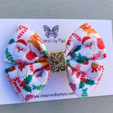 Ribbon Bow Clip - Christmas