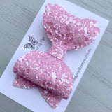 Alani Bow - Pastel Pink Glitter