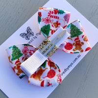 Ribbon Bow Clip - Christmas