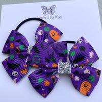 Elastic Bow Piggy Pair - Halloween