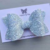 Alani Bow - Pastel Blue Glitter