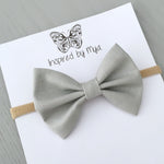 Layla Fabric Bow - Smoke