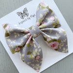 Medium Everly Bow Clip - Floral