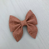 Small Everly Bow -  Vintage Chocolate