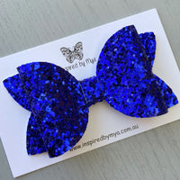 Alani Bow - Royal Blue Glam Glitter