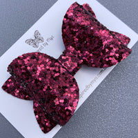 Alani Bow - Maroon Glitter