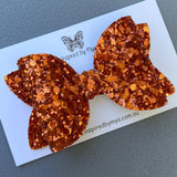 Alani Bow - Rust Orange Glitter