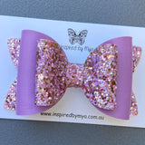 Charlotte Bow - Purple & Rose Gold Glitter