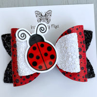 Large Charlotte Bow - Ladybug