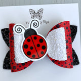 Large Charlotte Bow - Ladybug