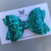 Alani Bow - Dark Emerald Green Glitter