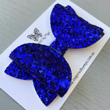 Alani Bow - Royal Blue Glam Glitter
