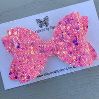 Alani Bow - Pink & Purple Glitter