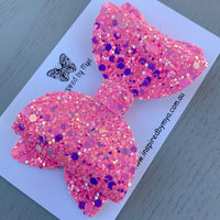 Alani Bow - Pink & Purple Glitter