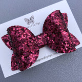 Alani Bow - Maroon Glitter