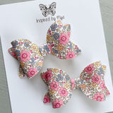 Small Mariah Piggy Clip Pair - Floral