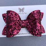 Alani Bow - Maroon Glitter