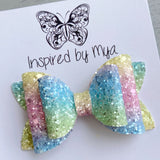 Charlotte Bow - Pastel Rainbow Glitter