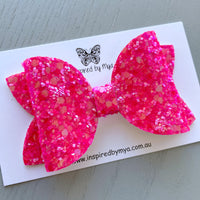 Alani Bow - Hot Pink Glitter