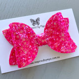 Alani Bow - Hot Pink Glitter