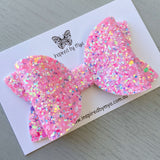 Alani Bow - Pink Mix Glitter