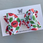 Alani Bow - Red Poppy Glitter