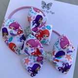 Elastic Bow Piggy Pair - Mermaids