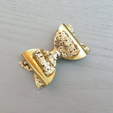 Small Pippa Bow - Gold Bling