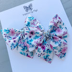 Small Everly Bow Piggy Pair Clips - Floral