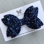 Alani Bow - Navy Blue Glam Glitter