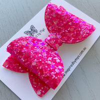 Alani Bow - Hot Pink Glitter