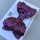 Alani Bow - Grape Purple Glitter