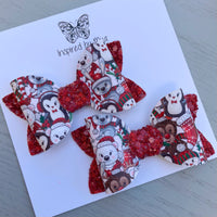 Small Alani Piggy Clip Pair - Christmas Animals