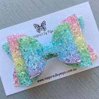 Charlotte Bow - Pastel Rainbow Glitter