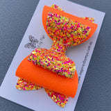 Charlotte Bow - Neon Orange Mix Glitter