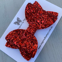 Alani Bow - Red Glitter