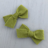 Small Ariella Bow - Light Olive Green