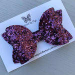 Alani Bow - Grape Purple Glitter