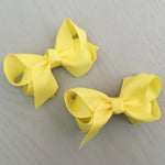 Boutique Bow Piggy Pair - Yellow